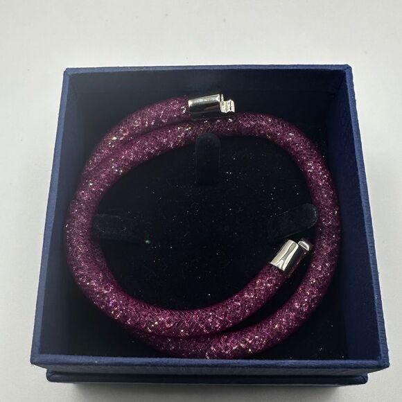 Swarovski Stardust purple mesh choker necklace! With original box, never worn! - Picture 6 of 7
